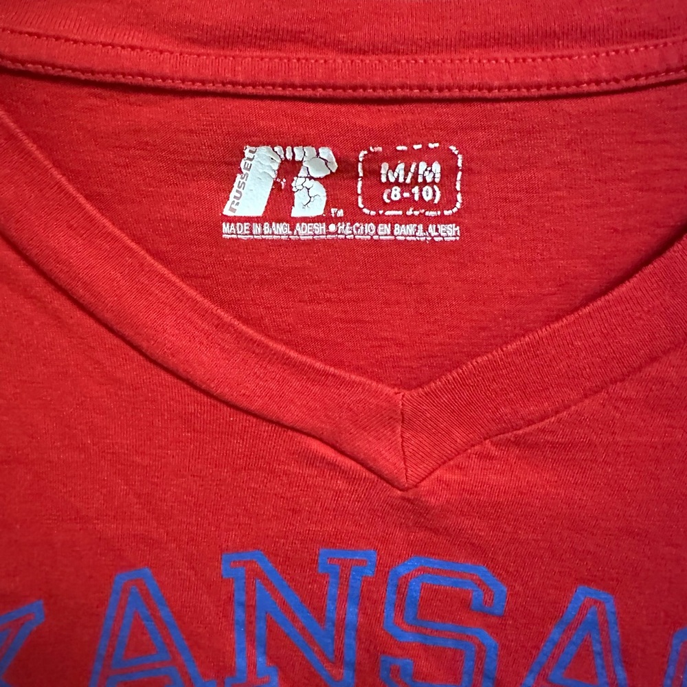 Russell Athletic Red Kansas University‎ Jayhawks T-Shirt Size Medium - Picture 2 of 6